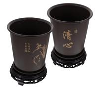 BCOATH 2 Sets Orchid Planter Pots with Drainage Tray Abs Plastic Nursery Flower Pots for Indoor Household Use Breathable Design for Healthy Plants Lightweight and Decorative for Office