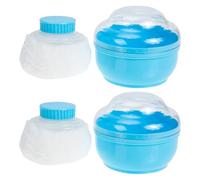 BCOATH 2 Sets Powder Puff Boxes with Soft Plush Puff and Storage Case, Absorb Wet and Refuse Powder Flying, for Home Use on Hot Summer Days