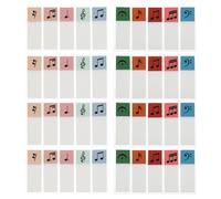 BCOATH 20 Sets Music Note Sticky Tabs, Writable and Repositionable Pet Page Markers for Notebooks, Diaries, and Planners, Small Index Flags for Reading and Studying