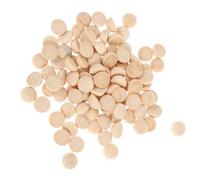 BCOATH 200pcs Natural Unfinished Half Wooden Balls for Crafts with Smooth Surface Without Burrs, Dome Half Wood Beads for Art Craft and Home Decoration Projects