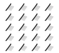 BCOATH 20pcs Black Wig Clips with Steel Teeth for Hairpieces and Hats, Easy to Sew Wig Fixing Clips, Hair Extension Assistant for Personal Use and DIY Making Accessories