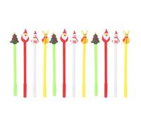 BCOATH 20pcs Christmas Gel Pen Signature Pen Assorted Color Plastic Lightweight Creative Cartoon Look Xmas Theme Gel Choice for Students
