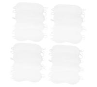BCOATH 20pcs Disposable White Sleep Eye Masks Lightweight Breathable Eye Protective Covers with Elastic Bands for Comfortable Light Blocking and Portable Use