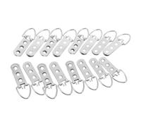 BCOATH 20pcs Heavy Duty D Ring Picture Hangers with Screws, Three Hole Iron Hooks for Picture Frames and Wedding Photos, Silver Colour with Easy Installation for Home Decor and Wall