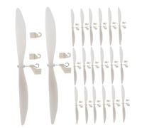 BCOATH 20pcs Helicopter Propeller Blades with Rubber Band Hook Plastic Airplane Accessories for Rubber Band Powered Model Aircraft and Gliders Easy Mount Replacement Parts