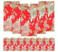 BCOATH 20pcs Japanese Style Wedding Red Envelopes Money Pouches with Floral Pattern, Decorative Cash Packets for Wedding and New Year Celebration