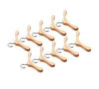 BCOATH 20pcs Miniature Wooden Doll Hangers Smooth Polished Clothes Rack for Doll Clothing Organization Natural Wood Grain Texture for Storage and Display
