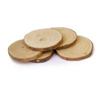 BCOATH 20pcs Natural Wood Discs 5-6cm Mini Log Slices Timber Wood Circles with Fine Polishing on Both Sides for DIY Projects and Wedding Centerpieces