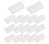 BCOATH 20pcs Plastic L Shape Corner Braces with Cover Right Angle Brackets for Furniture Cabinet Shelf Supports Sturdy Heavy Load Bearing Brackets for Home DIY