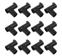 BCOATH 20pcs Right Angle Clothes Rail Connector, Double Way Pole Joint, Plastic, Black, 90 Degree, for Freestanding Clothes Drying Racks, Renters, Temporary Drying Solutions