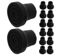 BCOATH 20pcs Rubber Cane Tips Replacement for Seniors Inner Diameter Non-Slip Walking Stick Ends Crutch Foot Pads Anti-Skid Support for Hiking Poles and Crutches