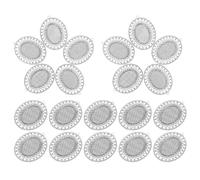 BCOATH 20pcs Silver Alloy round Pendant Tray Base with Sunflower Design, 6.00x5.20x0.30cm, Versatile Bezel Setting for Rhinestone and Cameos, for DIY Bracelet and Necklace Making Crafts