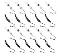 BCOATH 20pcs Zipper Holder for Jeans and Denim, Silicone and Metal Zipper Puller with Security Hook, Lock Stopper Helper Clip for Pants and Skirts, for Everyday Wear and Travel