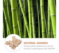 BCOATH 25 Pcs Square Bamboo DIY Painting Pieces Unfinished Woodcrafts 3cm Side Length Crafting Material for Carving, Birthday, and Handmade Projects
