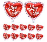 BCOATH 25pcs Heart Shaped Aluminum Foil Balloons for Valentine's Day Wedding Photo Props for Romantic Celebration and Festive Atmosphere