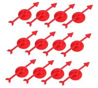 BCOATH 25pcs Red Plastic Rotating Game Arrows for Board Games Party Props Safe Non-scratch Design Reusable Accessories for Large Group Activities