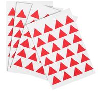 BCOATH 288Pcs Red Triangle Adhesive Label Stickers for Classification and Decoration, Self-Adhesive Flags for Office and School Use, Sturdy Triangle Shape Marking Stickers