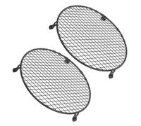 BCOATH 2pc Mesh Heat Lamp Protector for Reptile Tanks with Built-in Antiscald Net and Thickened Iron Material, Minimizes Heat Loss and Ensures Safety for Terrarium Heater Lamp Guard