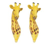 BCOATH 2pcs Animal Coat and Hat Hooks Resin Giraffe Wall Hangers Unique Design for Home and Cafe Shop Decoration