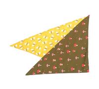 BCOATH 2pcs Bee and Mushroom Printed Pet Bandana for Dogs and Cats Lightweight Triangular Neckerchief for Pet Parties and Unique Costume Accessories