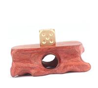 BCOATH 2Pcs Brass Solid Dices for Pub Bar Ktv Metal Entertainment Dices for Games Gatherings Unique Manual Polishing Design for Fun