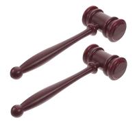 BCOATH 2Pcs Court Judge Hammer Lightweight Plastic Role Play Gavel for Hand-eye Coordination Training Portable Mallet for Pretend Auction and Legal Cosplay
