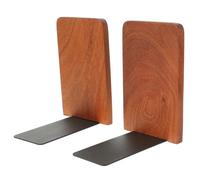 BCOATH 2pcs Desktop Computer Bookcase in Wood Office Bookshelf Organizer for Mini Bookshelf Storage Shelves Decorative Bookends Crafted Book Holder Reading Stands