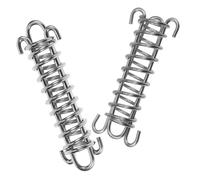 BCOATH 2pcs Dog Leash Bungee Shock Absorber Spring 304 Stainless Steel Heavy Duty Leash with Buffer for Outdoor Camping Hiking Medium and Large Dogs