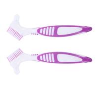BCOATH 2pcs Double-head Turtle Shell Cleaning Brush for Nails and Fish Tank Multi-purpose Plastic Mini Brushes with Different Shapes for Pet Health Maintenance