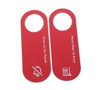 BCOATH 2PCS Double Sided Do Not Disturb Door Knob Signs PU Leather Privacy Hangers with Please Make Up Message for Hotels Homes Offices Clear Communication and Fit
