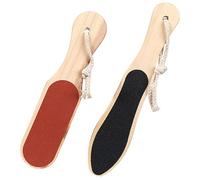 BCOATH 2pcs Double Sided Wooden Foot Files for Feet with Sand Surfaces Portable Dead Skin Removers and Callus Remover for Smooth Skin Care