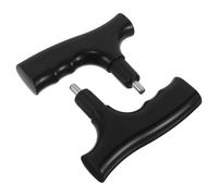 BCOATH 2pcs Ergonomic Cane Handle Grip Replacement for Hiking Sticks and Walking Canes, Lightweight Plastic with Arched Shape, Universal Compatibility, for Elderly Users