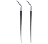 BCOATH 2pcs Fan Shape Eyelash Brushes with Wood Handles and Copper Tubes, Sl esign Suitable for Home and Professional Use, for Detailed Eyeshadow and Lash Makeup Applications