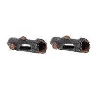 BCOATH 2pcs Fish Tank Hiding Bark Decor Tree Bark Hideout for Aquarium Shrimp Hideaway Terrarium Ornament for Fish Tanks and Reptile Habitats Non-toxic Natural Look