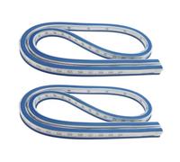 BCOATH 2pcs Flexible Ruler French Curve Drafting Drawing Tool Softer Rubber Metal Measuring Curve Seams Can Be Placed into Arc Shapes for Apparel Measurement and Drawing