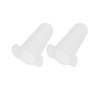 BCOATH 2pcs Flexible Silicone Cake Piping Tip Covers, White Frosting Nozzle Protection Covers, Prevent Damage, for Cake Decorating Supplies and Baking Tools