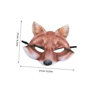 BCOATH 2pcs Halloween Fox Mask Half Face Party Accessory EVA Animal Masquerade Cosplay Mask for Adults with Realistic Details Comfortable Fit for Costume Parties