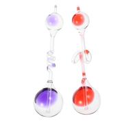 BCOATH 2pcs Hand Boiler Color Science Decorative Hourglass with Energy Transfer Function for Home Office Experiment Tool and Artistic Thermodynamics Ornament