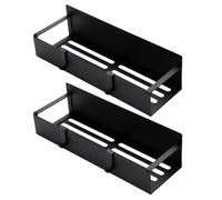 BCOATH 2pcs Heavy Duty Magnetic Kitchen Shelf for Refrigerator Side Door Organizer, Carbon Steel Spice Rack with Magnetic Installation, Space Saving Storage Basket for Kitchen
