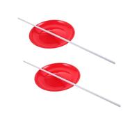BCOATH 2pcs Juggling Plate with Stick Enhanced Balance for Circus Acts Acrobatic Performances Lightweight Design for Easy Control Eye Catching Colors for Festivals Clown Parties