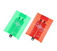 BCOATH 2Pcs Laser Target Plate for Level Meter with Red and Green Laser, Magnetic Floor Board with Centimeter and Inch Scale, Shooting Target Accessory for Hunting and Outdoor Use