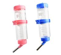 BCOATH 2pcs Leakproof Rabbit Hanging Water Containers Small Pet Drinking Bottles for Chinchilla Guinea Pig Easy Install Cage Water Dispensers