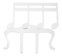 BCOATH 2pcs M-shaped Metal Sheet Music Clip Holder for Piano and Book, Easy to Use Silver Score Clip Hollow Design, for Viewing and Practising Instrument, Free Your Hands