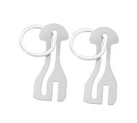 BCOATH 2Pcs Metal Shopping Trolley Token Key Rings Compact Portable Keychain for Cart Unlocking Disassemblable Design Elegant Classic Style Practical Gift for Family and Friends