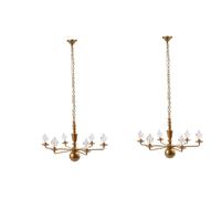 BCOATH 2pcs Micro Landscape Chandelier Ceiling Light Miniature Led Hanging Lamp for Diy Dollhouse Decor