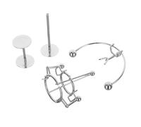 BCOATH 2Pcs Mini Iron Balancing Pendulum - Weightlifter and Cradle Physics Desk Sculptures for Office Décor, Science Perpetual Motion Balance, Psychology Desk Art