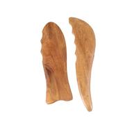 BCOATH 2Pcs Natural Wood Scraping Plates for Skin Care Portable Mini Wooden Massage Boards Smooth Texture Manual Gua Sha Tools for Face Neck Shoulder Relaxation and Spa Therapy