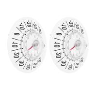 BCOATH 2pcs Outdoor Window Thermometer with High Accuracy Reading, Secure Large Suction Cup, Weather-resistant Pvc and PC Material, Easy-read Dial for Home and Garage Use