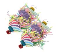 BCOATH 2pcs Parrot Chew Toy Pet Toy Petsim x Toys Cockatiel Toy Parrot Toy Parrot Shredding Toy Bird Foraging Toy Bird Toys Parrot Hanging Chewing Toy Parakeet Balance Train Toy Wooden