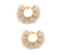 BCOATH 2pcs Pet Bib Lace Scarf for Dog Kitten Ornament Bandanas for Dogs Chain for Dogs Bandana Bibs for Puppy Collars for Kittens Lace Bib for Pets Towel Bibs Pet Scarf Embroidery